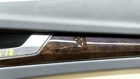 Garnitura portiera spate dreapta Audi Q5 80A 18-20 gri inchis, cu insert de lemn, cotiera si insert piele bej, zgarieturi, pentru curatare