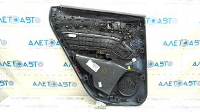 Garnitura portiera spate dreapta Audi Q5 80A 18-20 gri inchis, cu insert de lemn, cotiera si insert piele bej, zgarieturi, pentru curatare