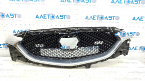 Ansamblu grila radiator Mazda CX-5 17-21 pentru radar, fara emblema, fisura in suport