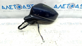Зеркало боковое левое в сборе Mazda CX-5 17-25 6 пинов, BSM, подогрев, поворотник, синее