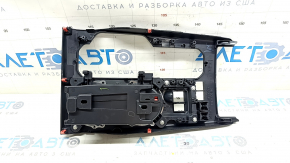 Накладка центральной консоли с подстаканниками Toyota Highlander 20-22 черная