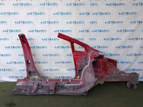 Четверть передняя левая Toyota Prius 30 10-15 отпилена, с центральной стойкой, красная, тычки
