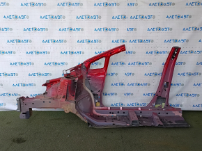 Четверть передняя правая Toyota Prius 30 10-15 отпилена, с центральной стойкой, красная, примята стойка, тычка