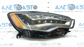 Фара передняя правая в сборе Audi A6 C7 12-15 дорест LED, с блоками, песок