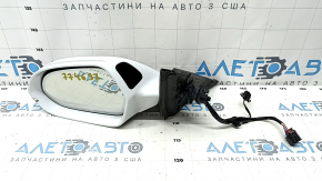 Зеркало боковое левое в сборе Audi A6 C7 12-18 14+2 пинов, под автосклад, BSM, поворотник, автозатемнение, с крышкой, белое, царапины