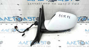 Oglinda laterala stanga completa Audi A6 C7 12-18 14+2 pini, pentru depozit auto, BSM, semnalizator, auto-dimming, cu capac, alb, zgarieturi