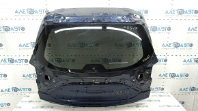 Ușă de portbagaj deschisă cu sticlă Mazda CX-5 17-24 electric, albastru 42M, dent, denivelare