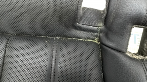 Rândul din spate al 2-lea rând Audi A6 C7 12-18 piele neagră cu perforare