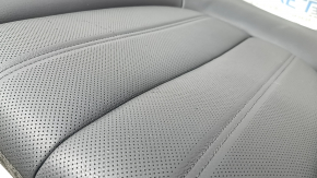 Спинка заднего ряда сидений левая Audi A6 C7 12-18 кожа черная с перфорацией, примята, царапины, под чистку