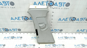 Decorație stâlp central superior centură stânga Audi A6 C7 12-18 sub deflector, gri, uzată, necesită curățare
