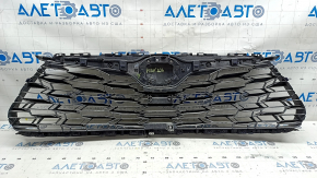 Решетка радиатора grill Toyota Highlander 20-26 без камеры с эмблемой hybrid, серебро, песок