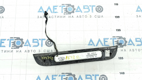 Garnitură prag exterioară spate stânga Audi A6 C7 12-18 negru, cu crom, cu iluminare din spate, ghidaje sparte
