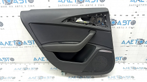 Garnitura portiera spate stanga Audi A6 C7 12-18 piele neagra, BOSE