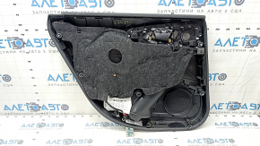 Garnitura portiera spate dreapta Audi A6 C7 12-18 piele neagra, insert si cotiera piele neagra, cu maner, BOSE, lovituri