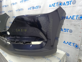 Бампер передний голый Mazda CX-5 17-21 без парктроников, синий