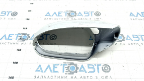 Крышка зеркала правая Audi A6 C7 12-18 белая, под BSM, сломаны крепления, царапина