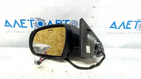 Oglinda laterala stanga completa Jeep Compass 17-24 5+7 pini, BSM, semnalizator, incalzita, grafit, cu turnare cromata