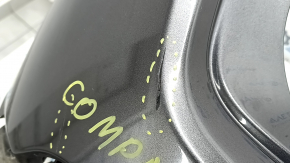 Бампер задний голый верхняя часть Jeep Compass 17-21 под парктроники, графит, царапины