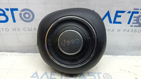 Подушка безопасности airbag в руль водительская Jeep Compass 17-21 черная, ржавый пиропатрон, контакт с водой, царапины на хроме