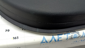 Cartelă de ornamente uși față stânga Jeep Compass 17-21 negru, cotieră piele neagră, cusături maro, plastic albit, zgârieturi, curățare chimică