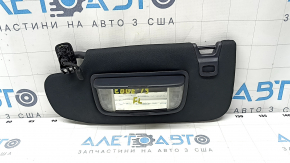 Козырек левый Ford Edge 19-24 черный, Home link, с подсветкой, без крючка, сломано крепление заглушки