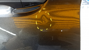 Дверь в сборе передняя левая Ford Edge 15-24 Sport, ST, ST-Line, keyless, триплекс, с кодом, графит J7, вмятина, царапины краски, царапины на накладке
