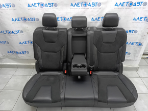 Задний ряд сидений 2 ряд Ford Edge 19-24 комбинированная черная кожа с серой строчкой, подогрев, ST