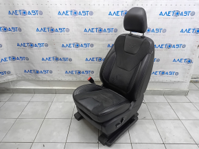 Scaun sofer Ford Edge 19-24 cu airbag, electric, incalzit, ventilat, combinat piele neagra cu cusaturi gri, ST, fara bloc