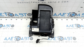 Бокс карман центральной консоли Ford Edge 19-20 черный, под беспроводную зарядку, с подсветкой, царапина