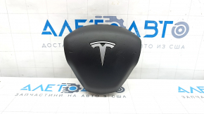 Подушка безопасности airbag в руль водительская Tesla Model Y 20-25 черная, под чистку