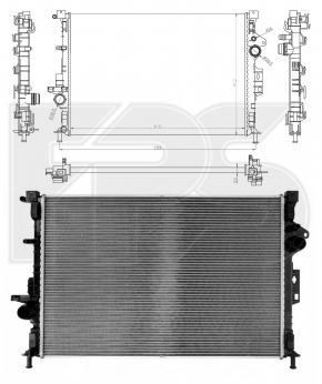 Радиатор охлаждения вода Ford Transit Connect MK2 13-25 2.5
