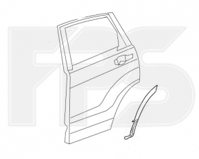 Накладка двери задней левой Honda CRV 17-22 арка