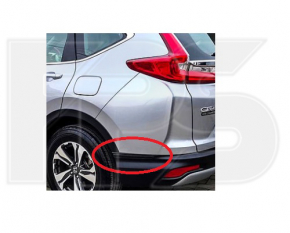 Молдинг заднего бампера левый Honda CRV 17-22 структура