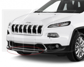 Нижняя накладка переднего бампера Jeep Cherokee KL 14-18 структура