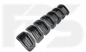 Grila radiatorului Jeep Cherokee KL 14-18, pre-restilizare, set complet de 7 bucăți, nou, neoriginal