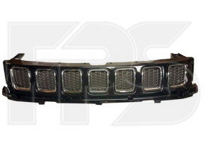 Решетка радиатора grill Jeep Compass 17-21 в сборе 3 части