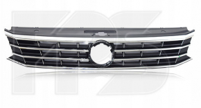 Решетка радиатора grill VW Passat b8 16-19 USA без эмблемы, под LED оптику