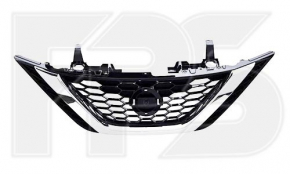 Решетка радиатора grill Nissan Sentra 16-19 рест без эмблемы