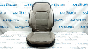 Ford Escape MK4 20-22 piele tapițerie scaun pasager, bej cu negru, perforat, încălzit, piele crestă, pentru curățare