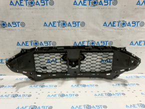 Решетка радиатора grill Ford Edge 19-24 под камеру, ST, черный глянец