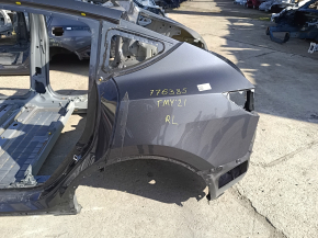 Четверть крыло задняя левая Tesla Model Y 20-25 на кузове, литой лонжерон, железная филенка, графит