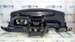 Торпедо передняя панель с AIRBAG Jeep Cherokee KL 14-23 черная, царапина, сломано крепление, надрыв уплотнителя