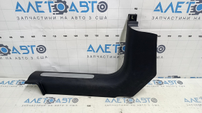 Накладка порога передняя левая Jeep Cherokee KL 16-22 черная с хромом, царапины, потерта