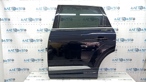 Дверь в сборе задняя левая Audi Q7 16-26 алюминий, keyless, доводчик, тонировка, под шторку, синий LC5M, вмятина