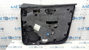 Garnitura portiera fata stanga Audi Q7 16-19 negru, jos piele neagra, cotiera piele maro, inserare Alcantara neagra, Bose, sub perdea cu maner si suprapunere neagra lucioasa, zgarieturi, zgarieturi