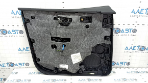 Garnitura portiera fata dreapta Audi Q7 16-19 negru, jos piele neagra, cotiera piele maro, inserare Alcantara neagra, Bose, sub perdea cu maner si suprapunere neagra lucioasa, lovituri,