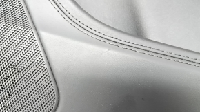 Garnitura portiera fata dreapta Audi Q7 16-19 negru, jos piele neagra, cotiera piele maro, inserare Alcantara neagra, Bose, sub perdea cu maner si suprapunere neagra lucioasa, lovituri,