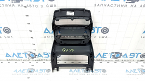 Накладка центральной консоли задняя Audi Q7 16-26 черная