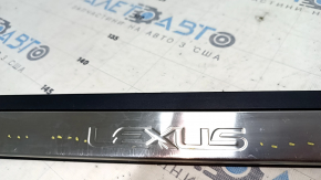 Garnitură prag față stânga exterioară Lexus ES300h ES350 13-18 crom, denivelări, zgârieturi