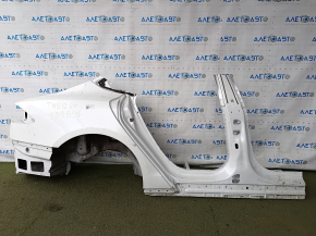 Aripa spate dreapta Tesla Model S 12-20, din aluminiu, albă, pe caroserie, lovită
